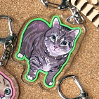 Kwasong Cat Meme Acrylic Keychain