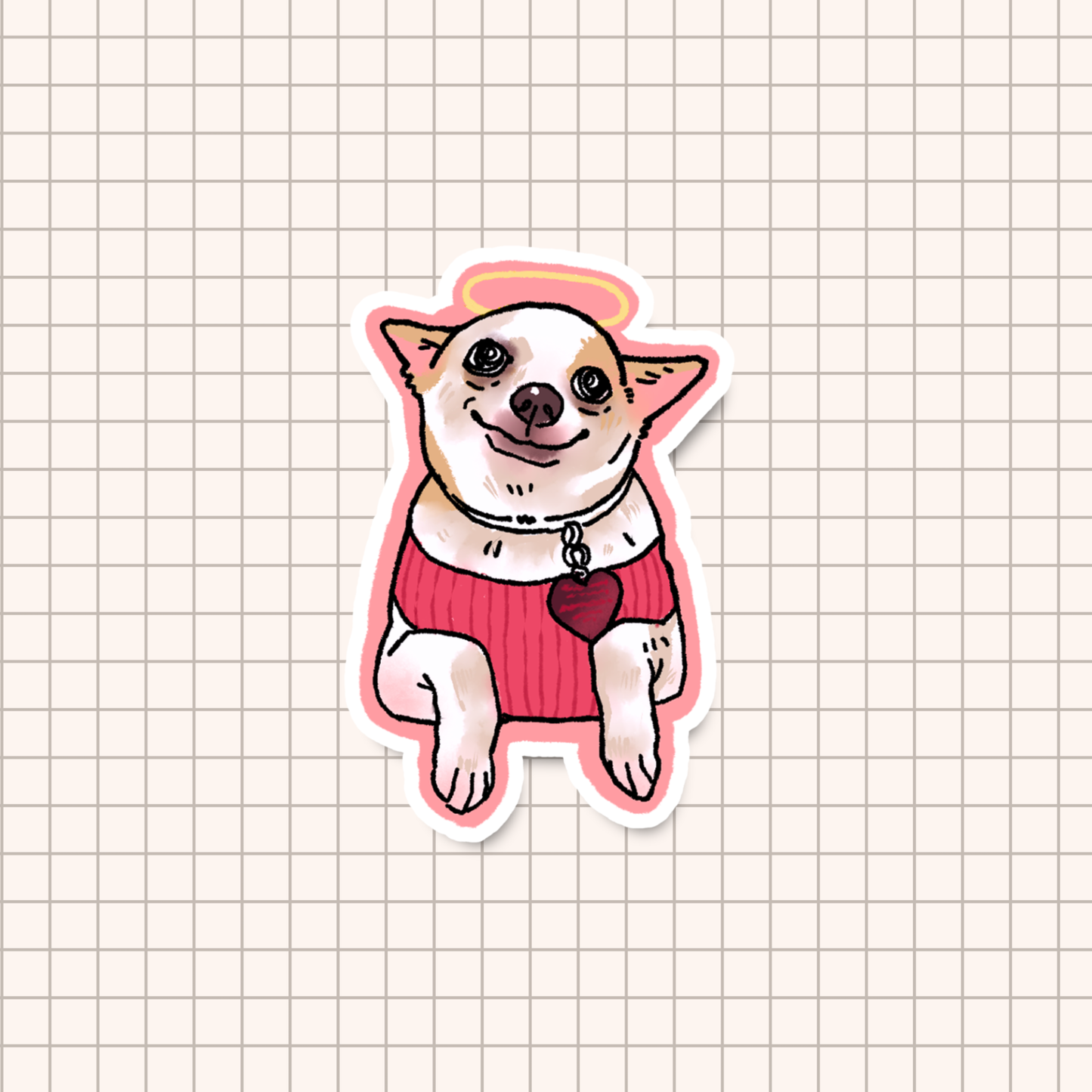 Angel Chihuahua Dog Meme Sticker