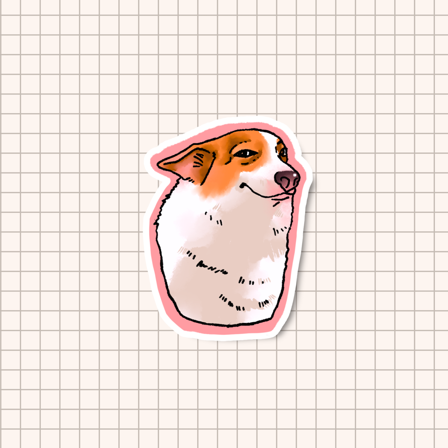 Sly Smiling Dog Meme Sticker