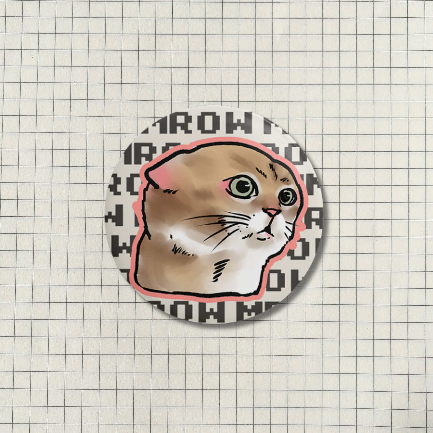 Talking Cat Meme Button Pin