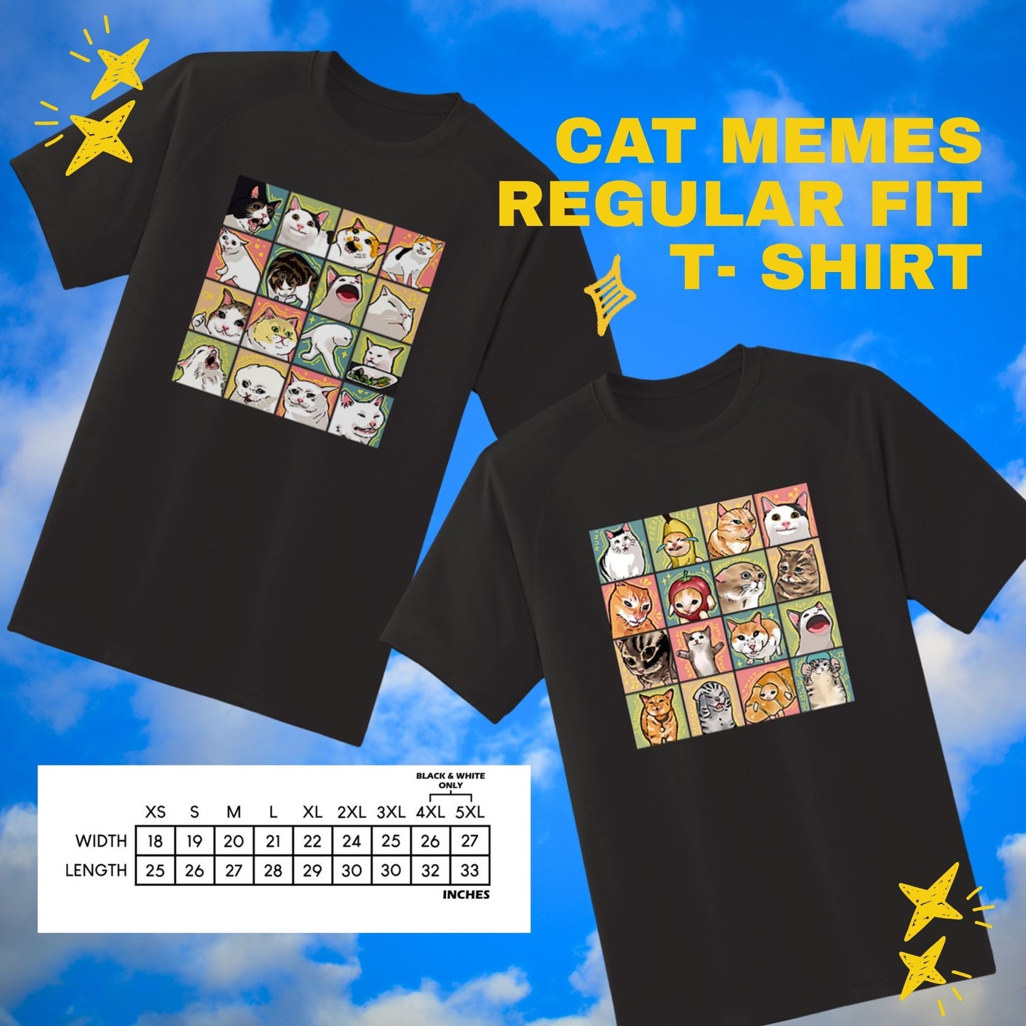 Cat Memes Design 1 Regular Fit T-Shirt