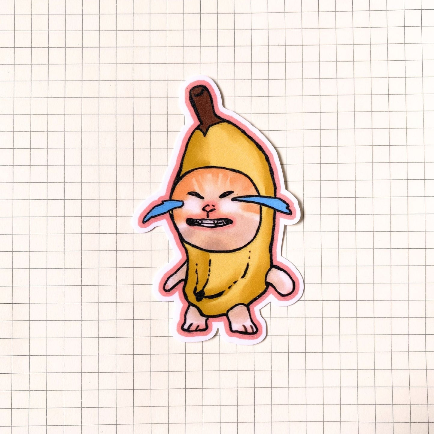 Banana Crying Cat Meme Sticker