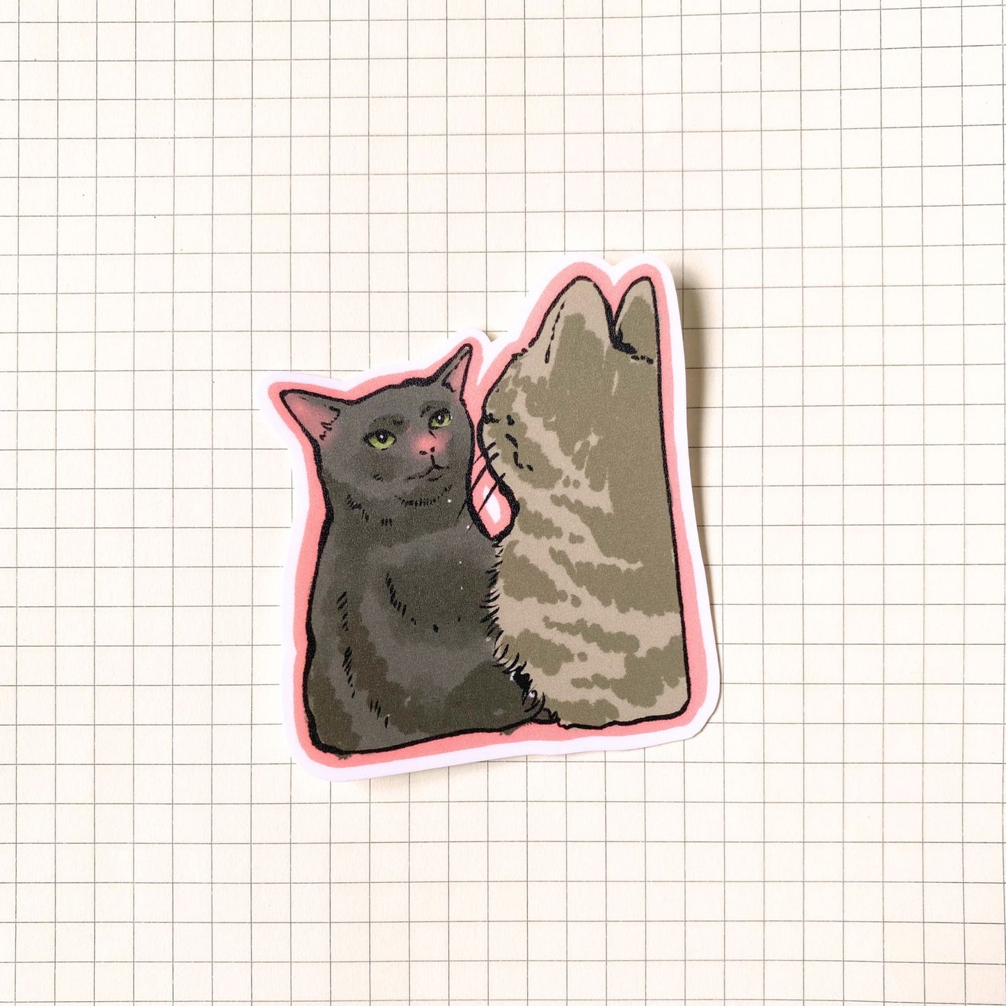 Disassociating Cat Meme Sticker