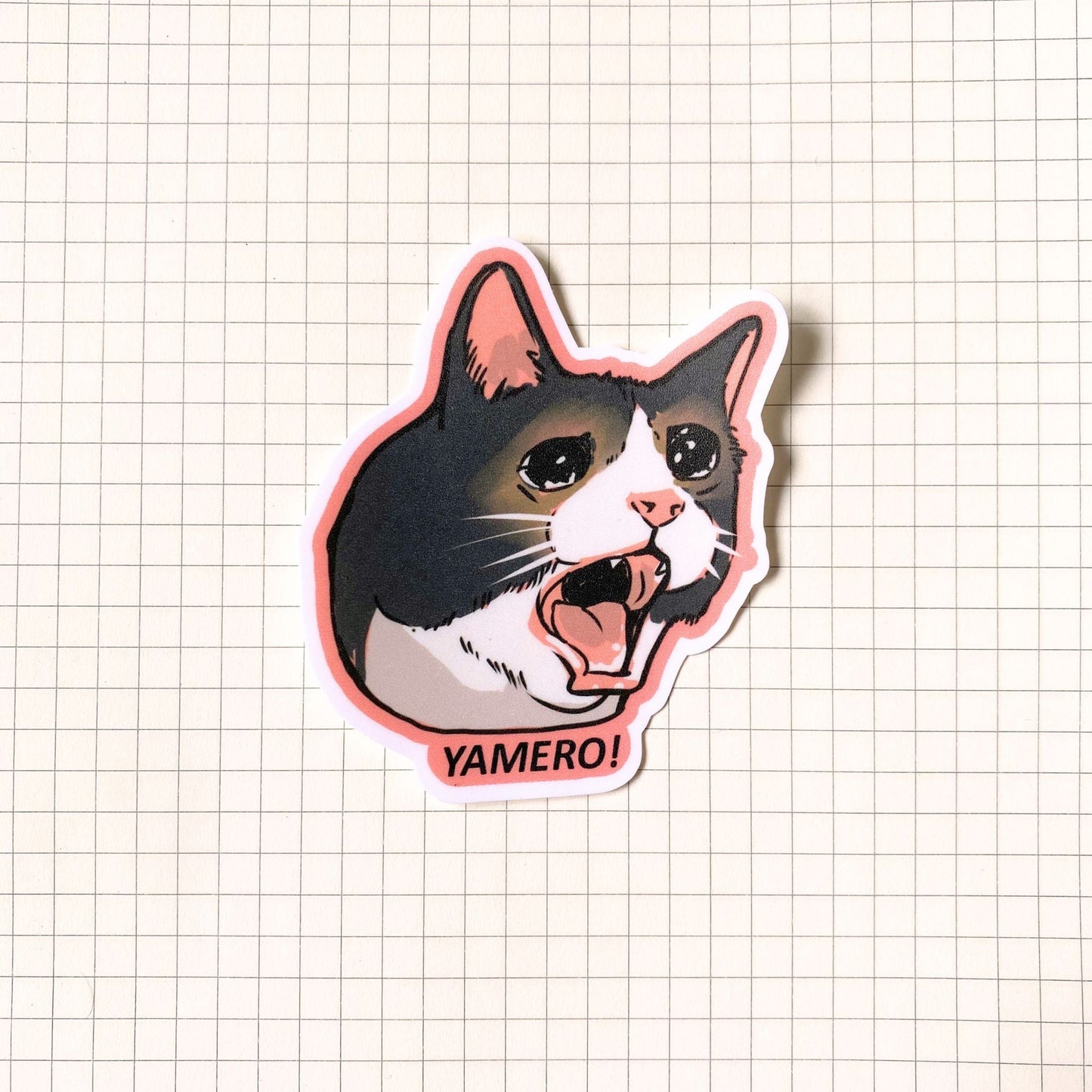 Yamero Cat Meme Sticker