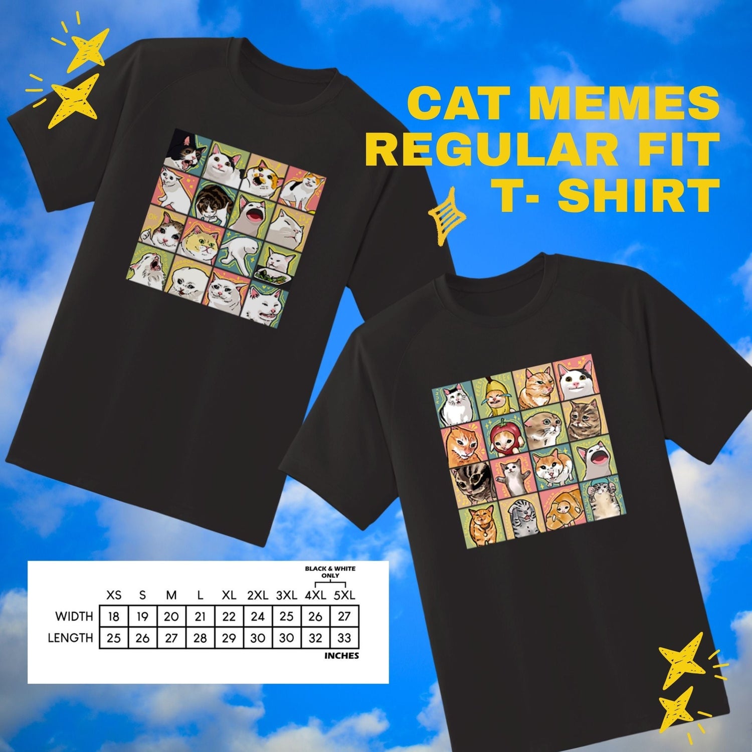Cat Memes Regular Fit T-Shirt