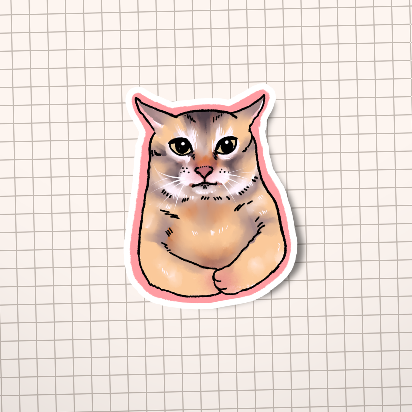 Tole Tole Cat Meme Sticker