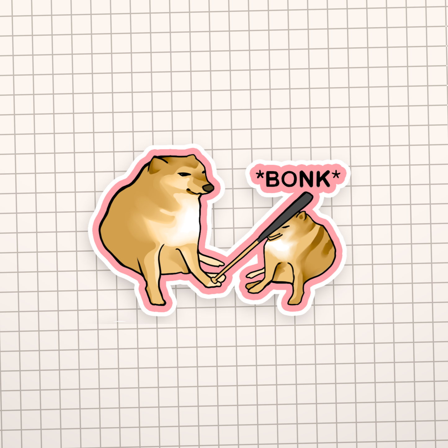 Bonk Dog Meme Sticker