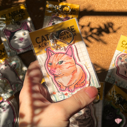 Mr. Fresh Cat Meme Acrylic Keychain