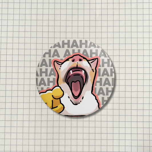 Pointing Cat Meme Button Pin