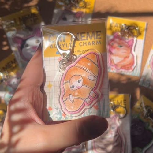 Kwasong Cat Meme Acrylic Keychain