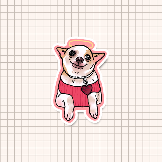 Angel Chihuahua Dog Meme Sticker