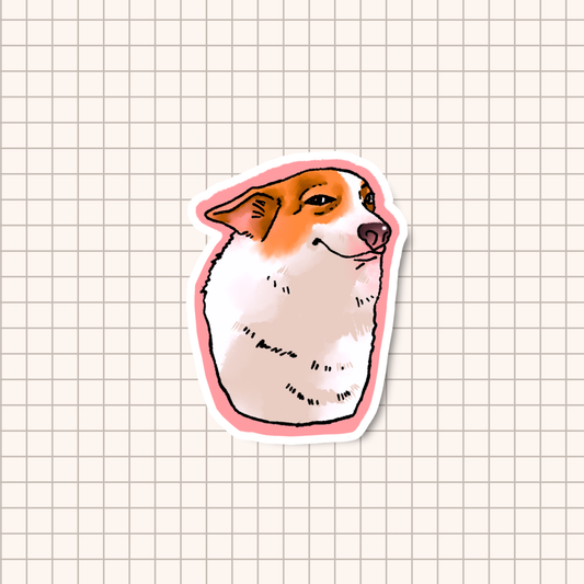 Sly Smiling Dog Meme Sticker