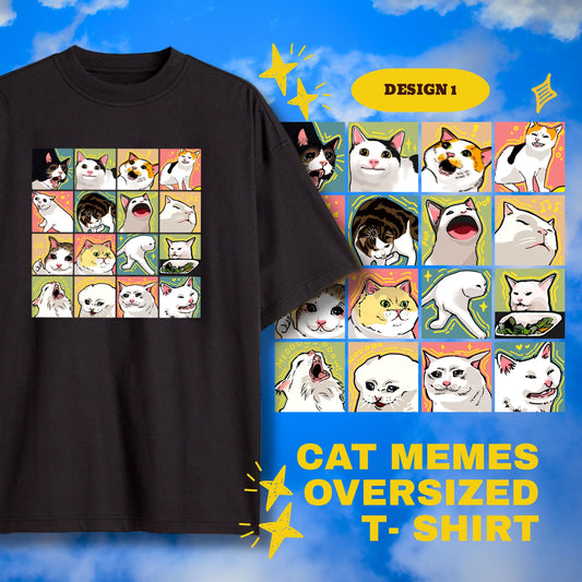 Cat Memes Design 1 Oversized T-Shirt
