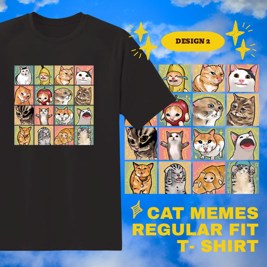 Cat Memes Design 2 Regular Fit T-Shirt