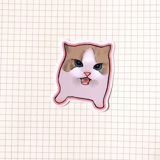 Angry Chinese Cat Meme Sticker