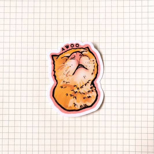 Awoo Cat Meme Sticker