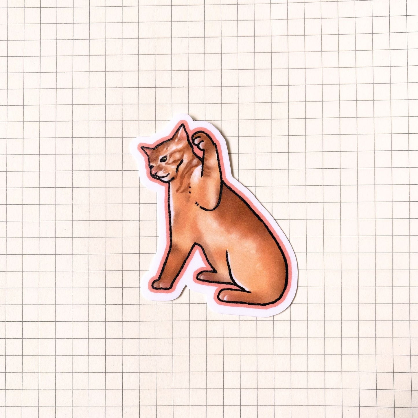 Cat Hitting Meme Sticker