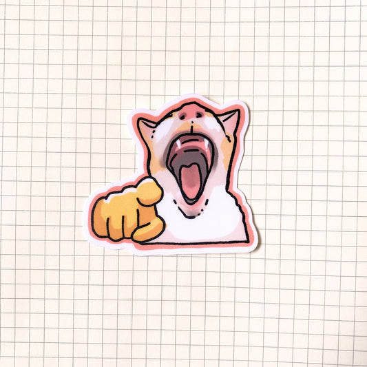 Cat Laughing At You Meme Sticker