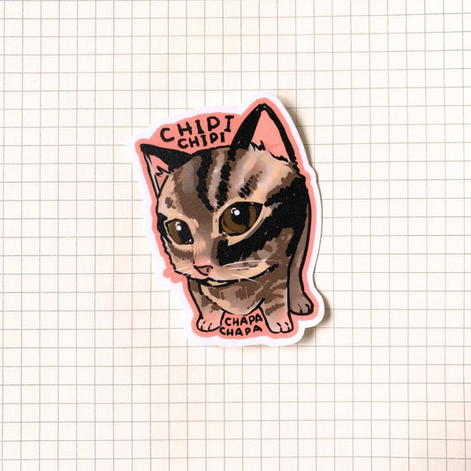 Chipi Chipi Chapa Chapa Cat Meme Sticker