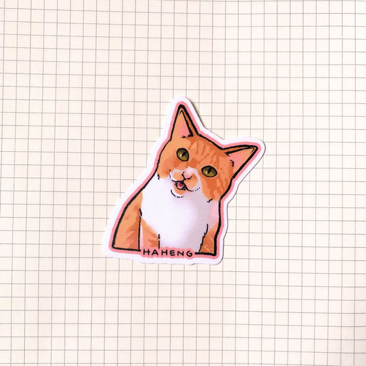 Haheng Cat Meme Sticker