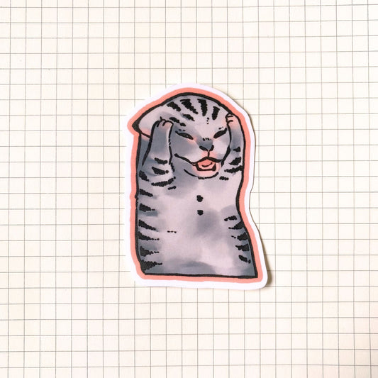 Headache Cat Meme Sticker