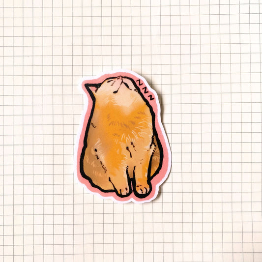Sleeping Cat Meme Sticker