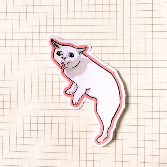 Vomit Cat Meme Sticker