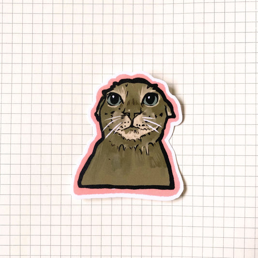 Wet Cat Meme Sticker