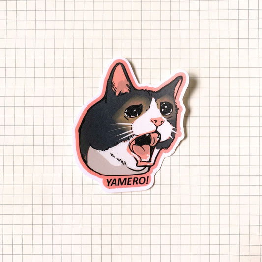 Yamero Cat Meme Sticker